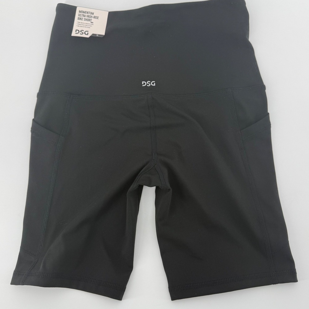 DSG Momentum Ultra High-Rise Bike Shorts Black Women's XS Moisture Wicking - Picture 2 of 10
